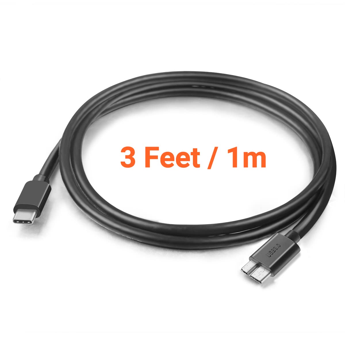 WILLIZTER Cable tipo C 3.1 a Micro B, cable de disco duro de 5 Gbps, cable de carga rápida y sincronización compatible con MacBook Pro Galaxy S20,