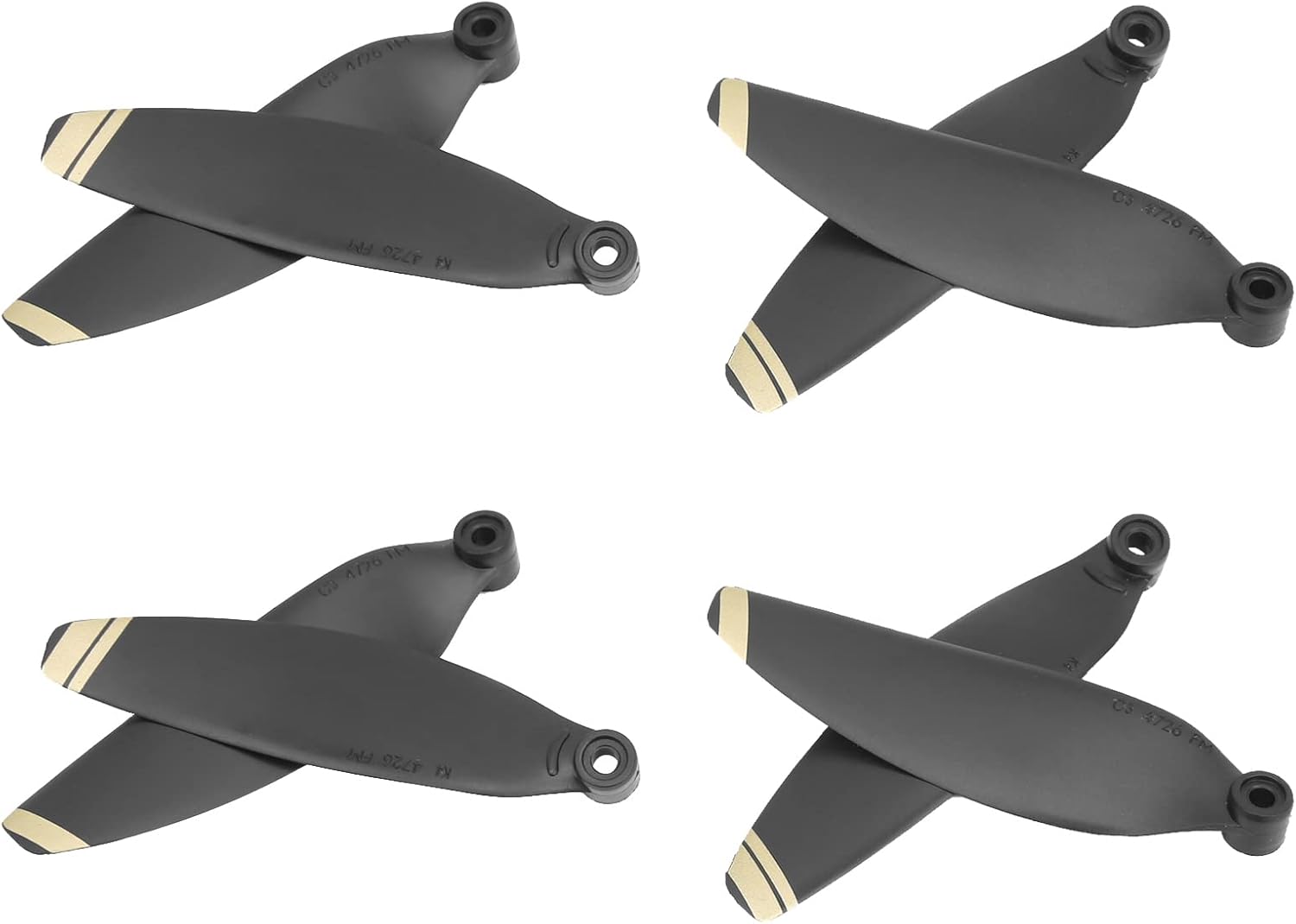 2 pares de hélices de repuesto de repuesto, piezas de tornillo de hélices, hélices de hoja duraderas, tornillo fácil de instalar, accesorios para