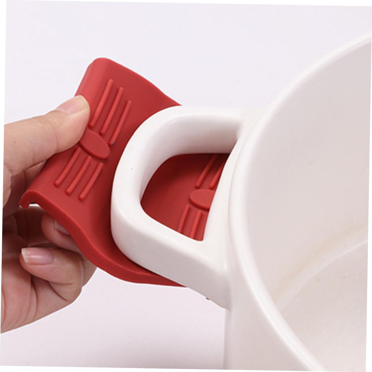 2 pares de fundas aislantes para ollas, funda de silicona para ollas calientes, soporte para mango de sartén caliente, guantes de horno con