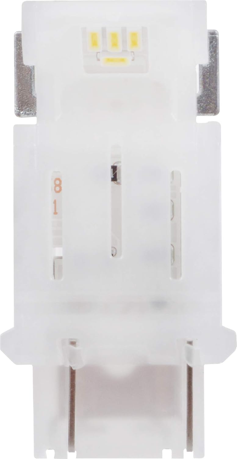 SYLVANIA – Mini bombilla LED blanca 3457 – Bombillas LED brillantes, ideales para aplicaciones de freno, estacionamiento, cola y señal de giro.