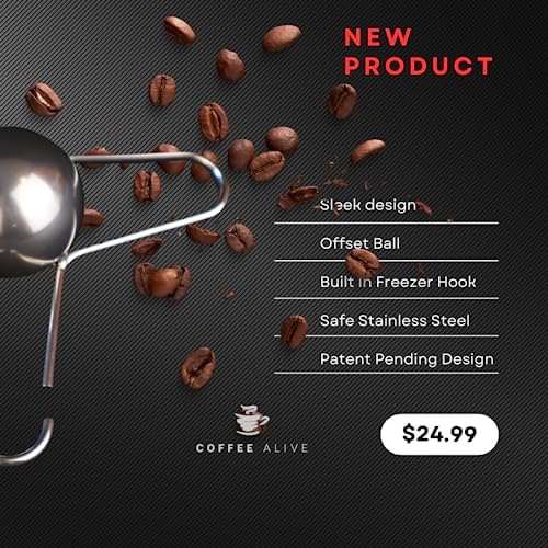 Coffee Alive Herramienta de blanqueamiento de acero inoxidable de 1.575 in mejore el sabor de su café con esta herramienta simple y efectiva