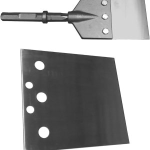 Sistema de raspador de piso resistente con vástago hexagonal de 1-18 pulgadas de ancho de 6 pulgadas de ancho con hoja de repuesto, cincel Champion Sistema de raspador de piso resistente con vástago hexagonal de 1-18 pulgadas de ancho de 6 pulgadas de ancho con hoja de repuesto, cincel Champion