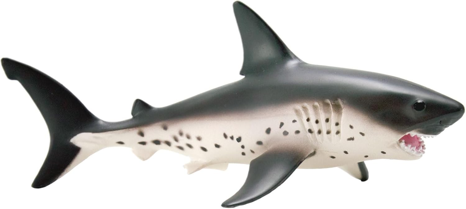 Safari Ltd. Figura de tiburón salmón  Pintada a mano, realista modelo de 5.5 pulgadas  Divertido juguete educativo del océano para niños, niñas y