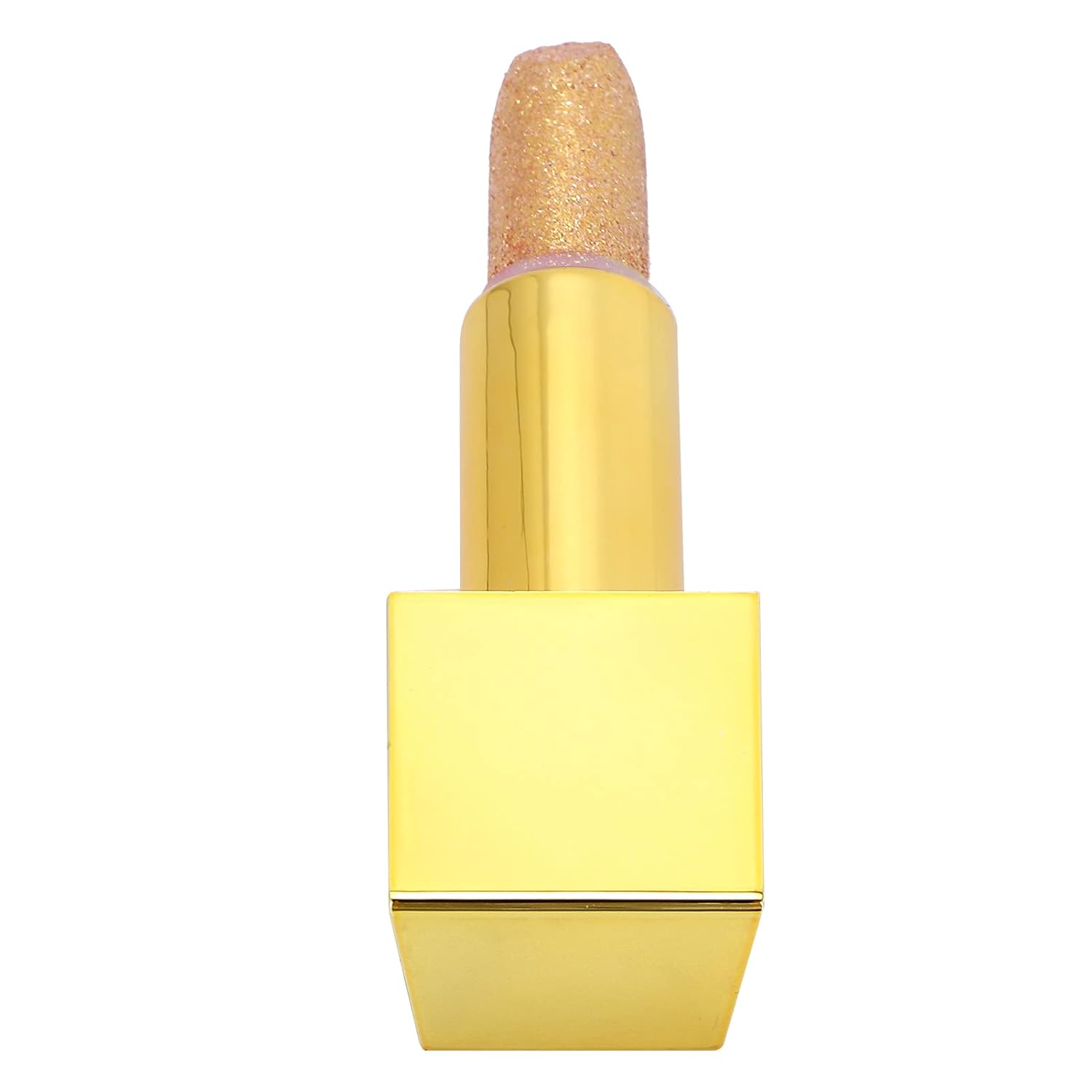 Barra de labios Gold Bar de 0.12 oz, de larga duración, hidratante y suave maquillaje de labios cosméticos (lápiz labial dorado 1 # edición