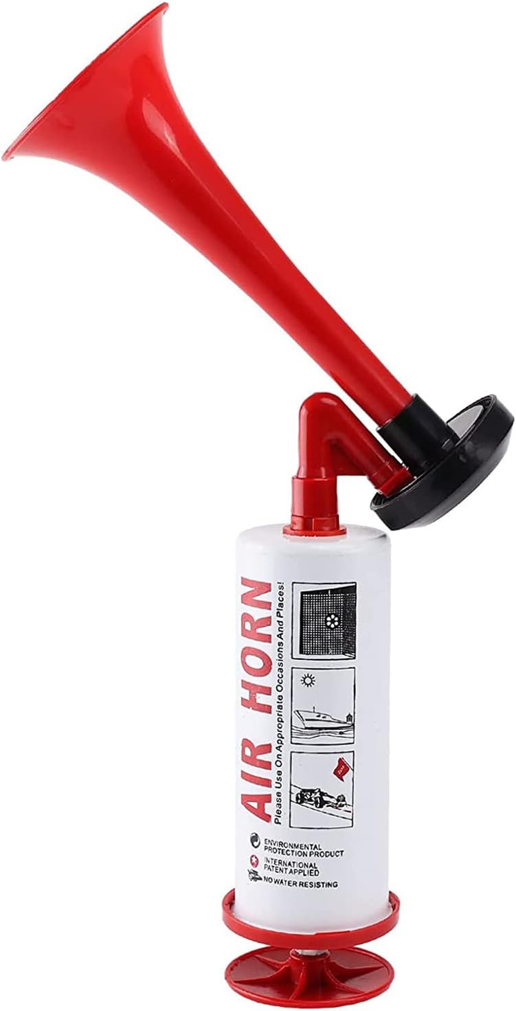 Bocina de aire de mano, aluminio súper ruidoso, cuerno de oso, autodefensa, bomba de aire portátil, bocina de alarma de seguridad de señal deportiva