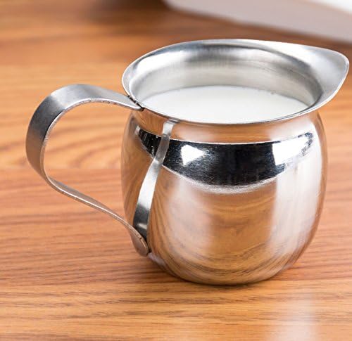 Crema de campana de acero inoxidable de 3 onzas, 3.0 fl oz. jarra de crema para servir en forma de campana