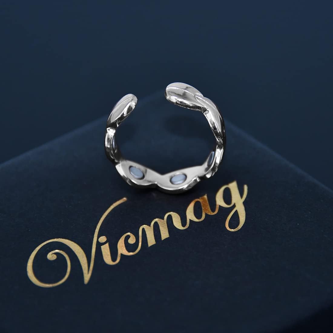 Vicmag Anillo de cobre para mujer, anillo de cobre para mujer, dedos pulgar y regalo del día de San Valentín