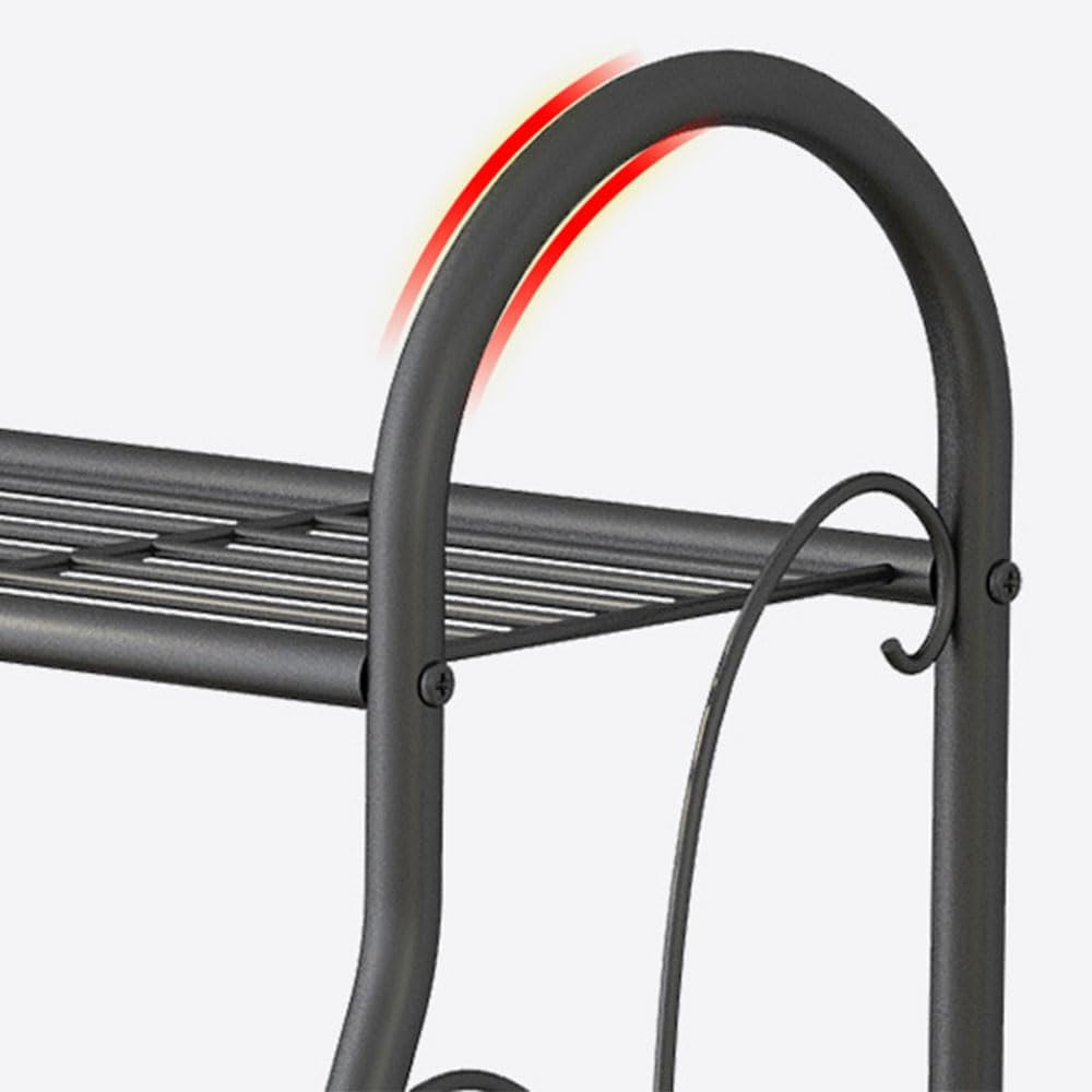 IOEDHW Estante de metal de 4 niveles para plantas de interior, estante de exhibición de plantas múltiples, soporte para plantas de pie, soporte