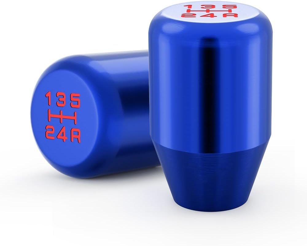 Viemx&Bm Pomo de cambio de 5 velocidades, extensión JDM Racing manual automático con adaptador atornillado para Mazda Miata Subaru Focus ST 350z