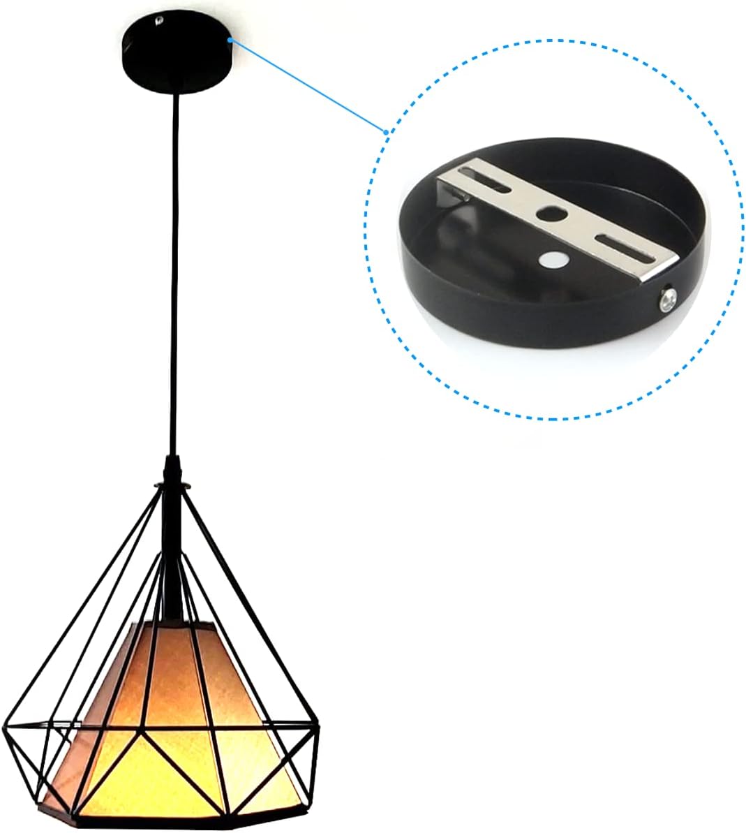 Soporte de montaje de lámpara de 4.1 a 4.7 pulgadas, kit cuadrado, placa de luz de techo, soporte de montaje en pared, barra transversal para