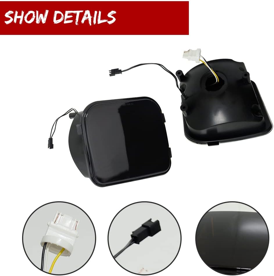 KENRTIR Para 2006 2007 2008 2009 2010 Hummer H3 H3T parachoques delantero esquina marcador lateral estacionamiento luces de señal de giro lente
