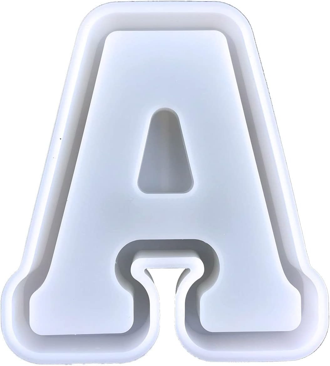 Grande ABC para caja de almacenamiento de letras M, molde organizador de molde de resina para joyería de bricolaje C caja de almacenamiento de