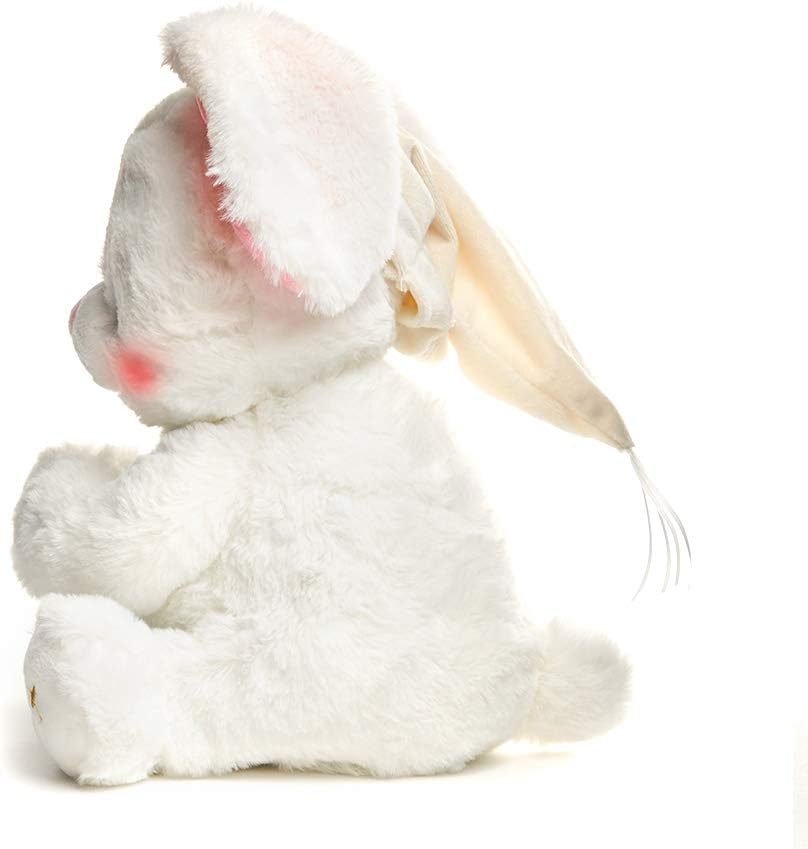 Cuddle Barn – Paws for Prayer Bunny  Juguete de peluche animado que reza se ilumina y canta esta pequeña luz mía, 10 pulgadas