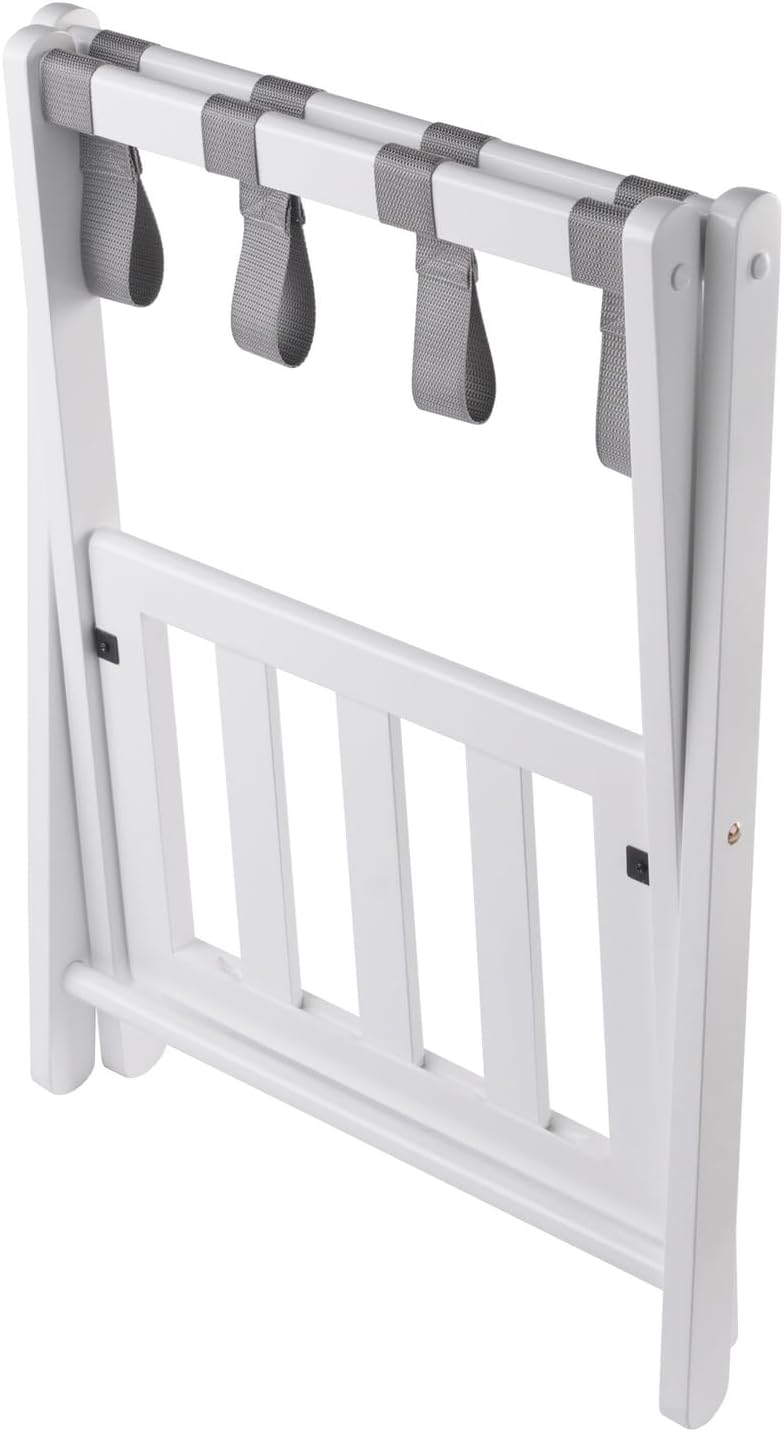 Winsome Portaequipajes Raya con estante en acabado blanco