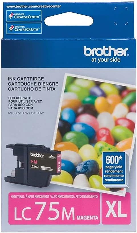 Brother Impresora LC75M Alto Rendimiento (Serie XL) Tinta Magenta Cartucho