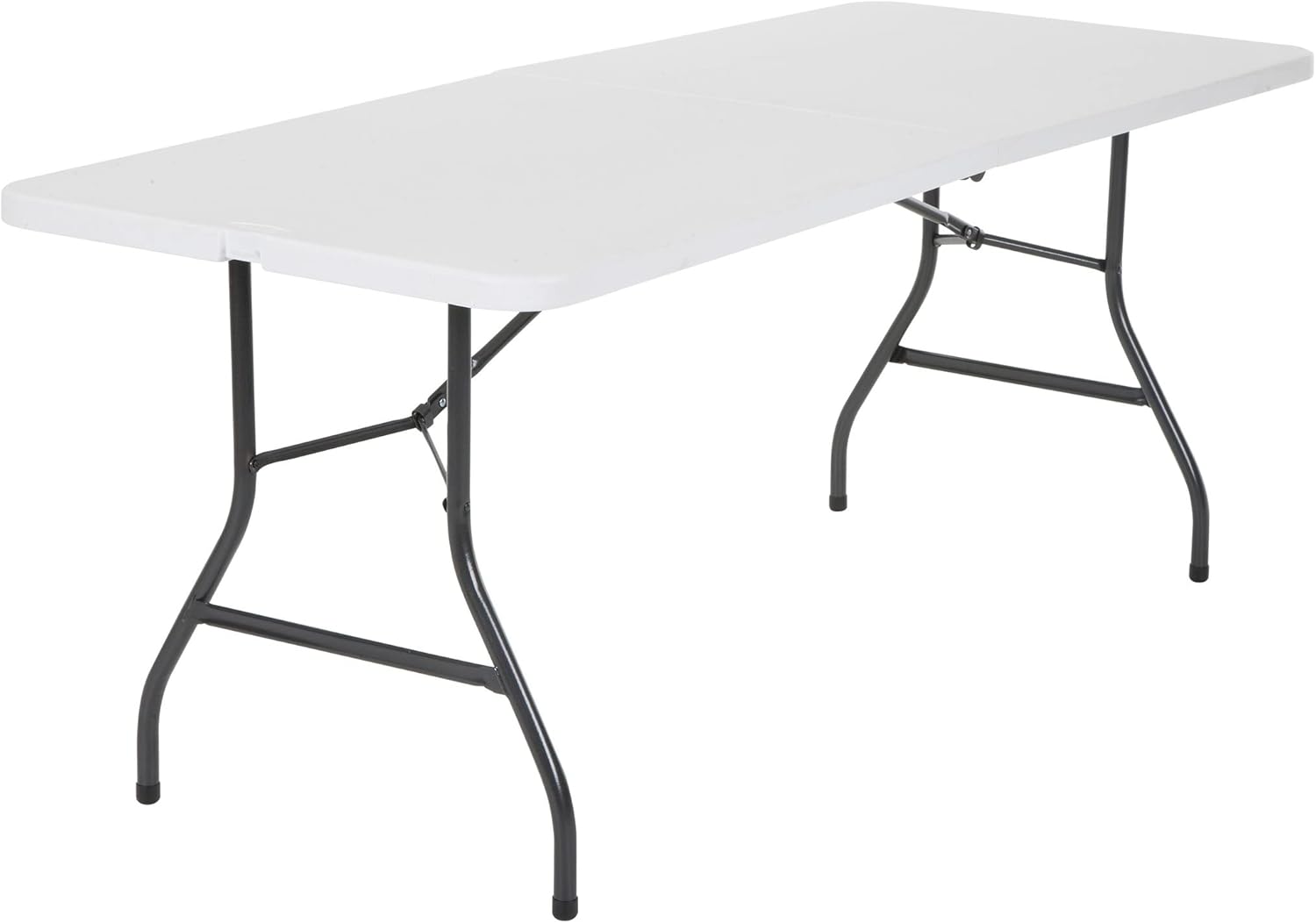 Sthnetty Mesa plegable de 6 pies, mesa plegable de plástico de 6 pies para exteriores e interiores, mesa larga portátil de fiesta, mesa de camping