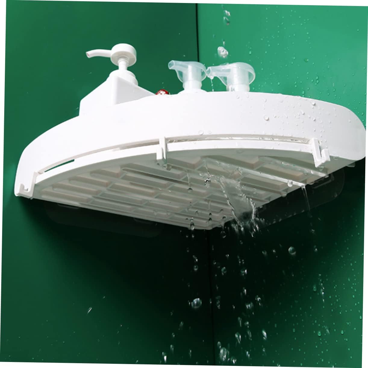 Cabilock Estantes de plástico para montaje en pared, estante de plástico, estante de almacenamiento para baño, estante de baño, estante de baño,