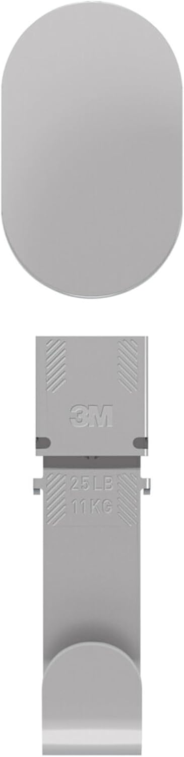 3M CLAW 2 ganchos plateados para paneles de yeso de 15 libras y 2 colgadores de fotos adicionales, solución pesada para colgar mochilas, chaquetas,