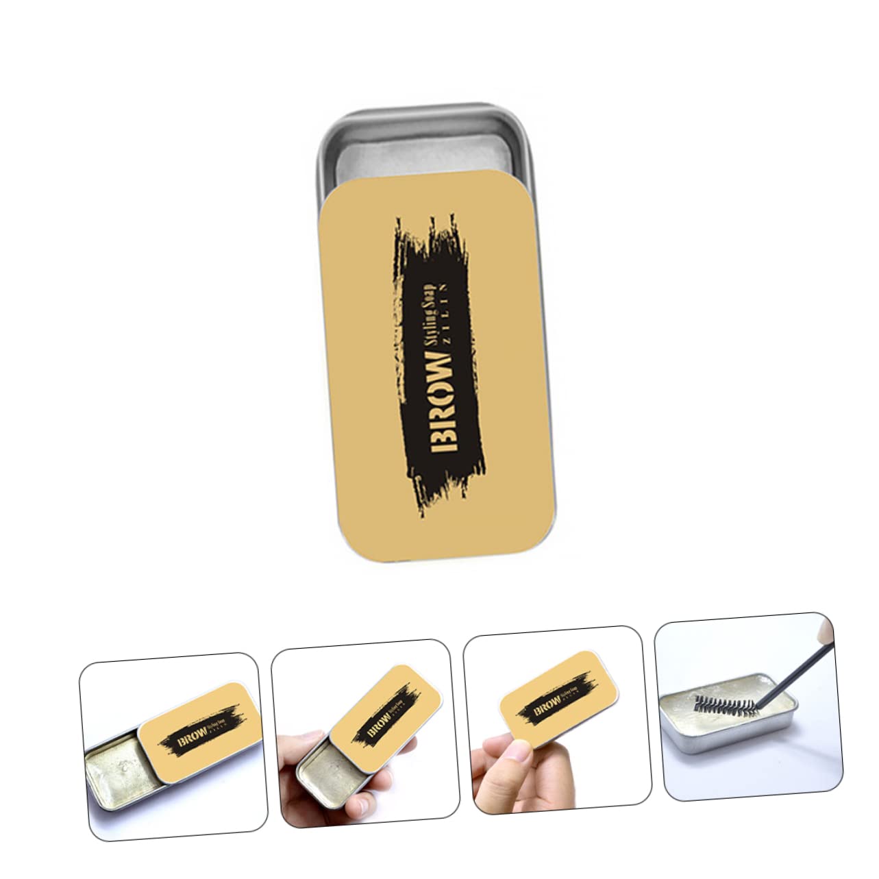 ADOCARN 3 juegos de cejas, crema para cejas Cosméticos de maquillaje para cejas Cera para dar forma a jabón Cera de gel duradero Jabón para cejas