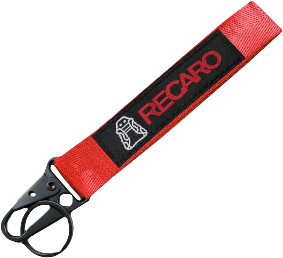 Q1-TECH, llavero bordado, etiqueta bordada, para automóvil, motor, compatible con JDM RECARO Llavero Accesorios
