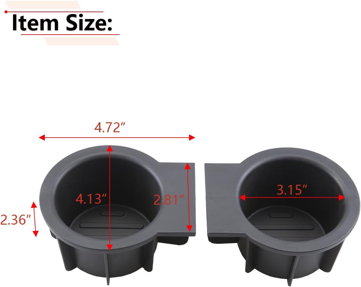 RLB-HILON 1 par de portavasos compatible con Ford F150 2004-2014, para Ford Expedition 2003-2006, Lincoln Navigator 2003-2006, para Lincoln Mark Lt.