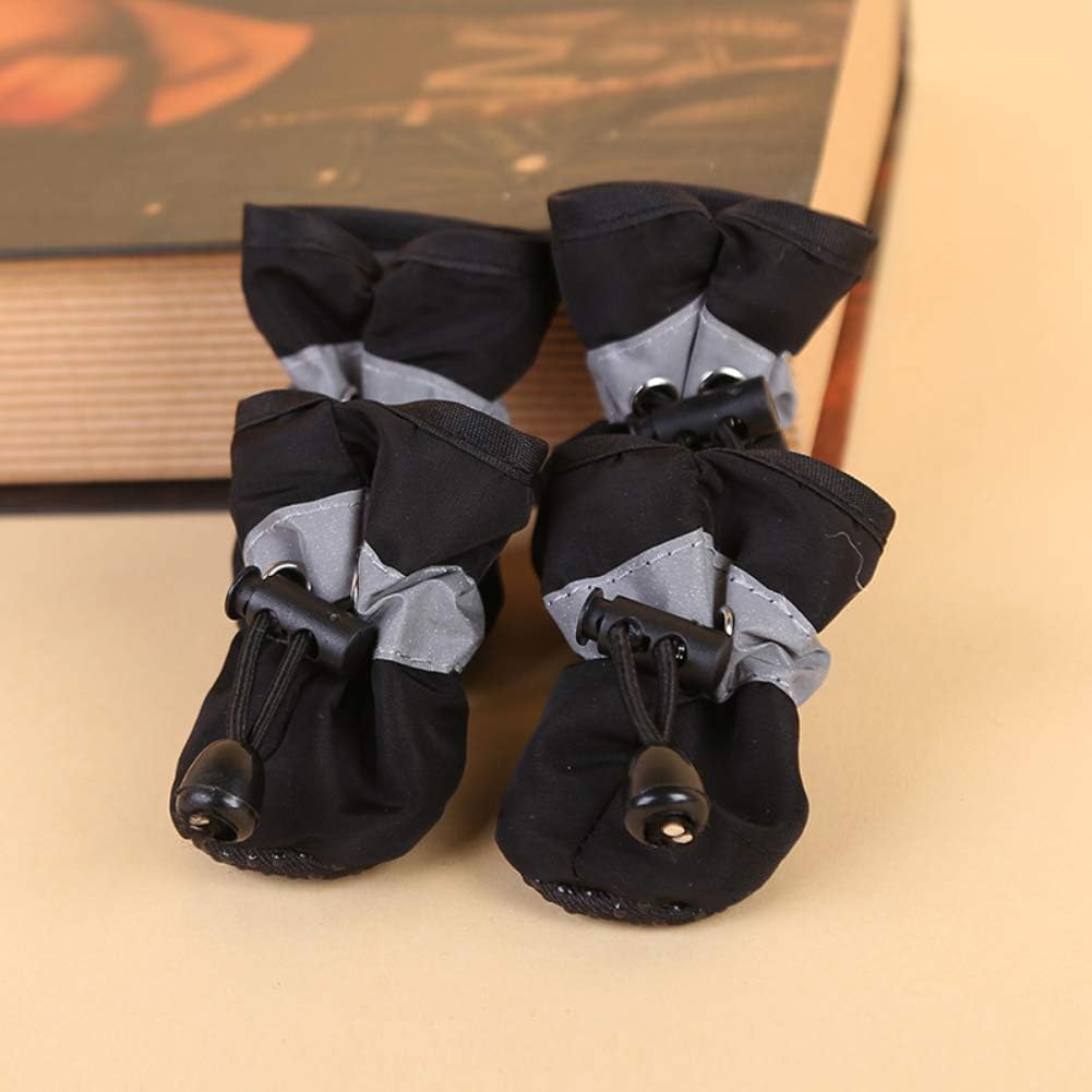 Zapatos para mascotas, botas para perros, protege las patas de perro, 4 unidadesjuego de botas de lluvia cálidas de invierno para mascotas, zapatos
