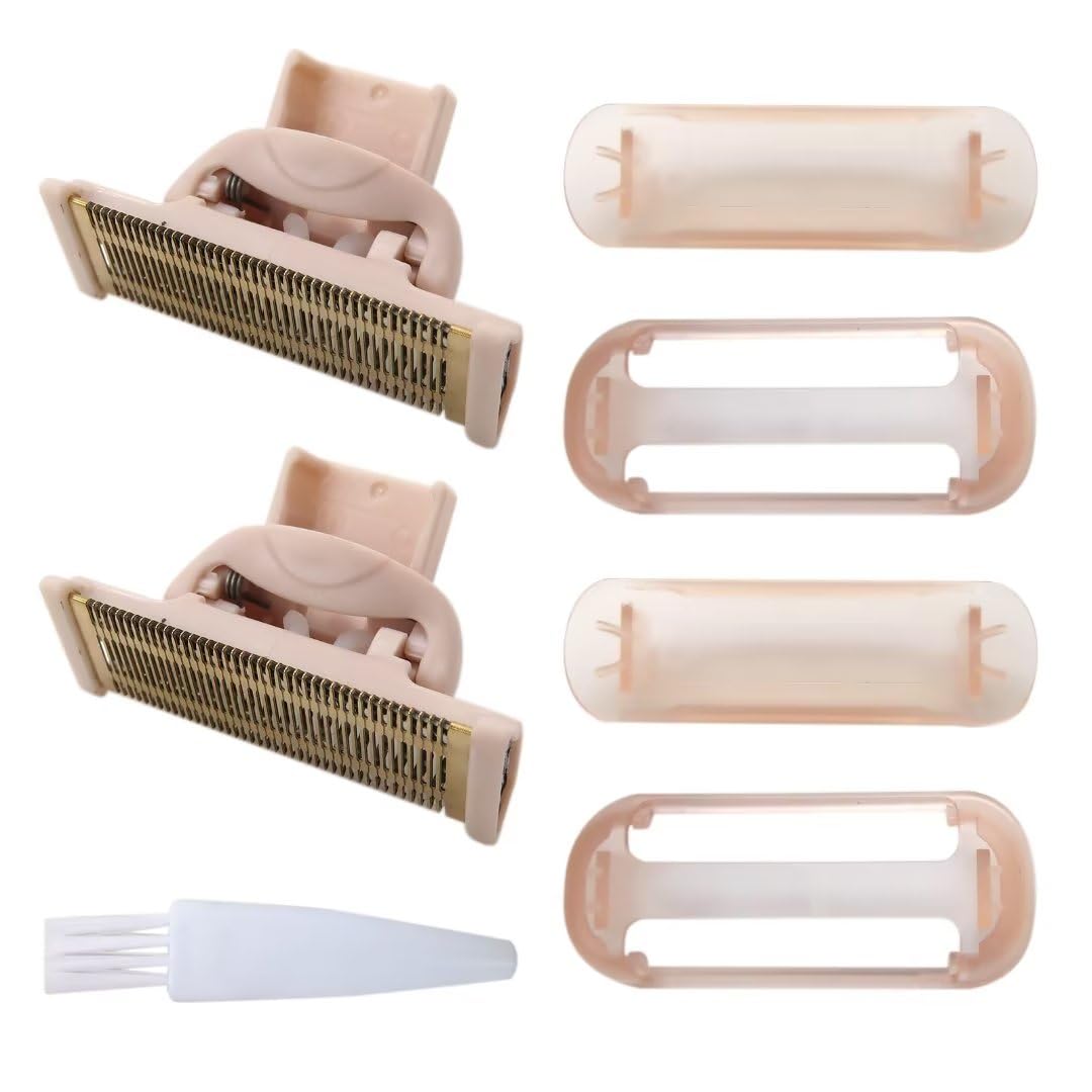 2 cabezales de repuesto para maquinilla de afeitar con fundas compatibles para Finishing Touch Nu Razor, herramienta removedor de vello corporal