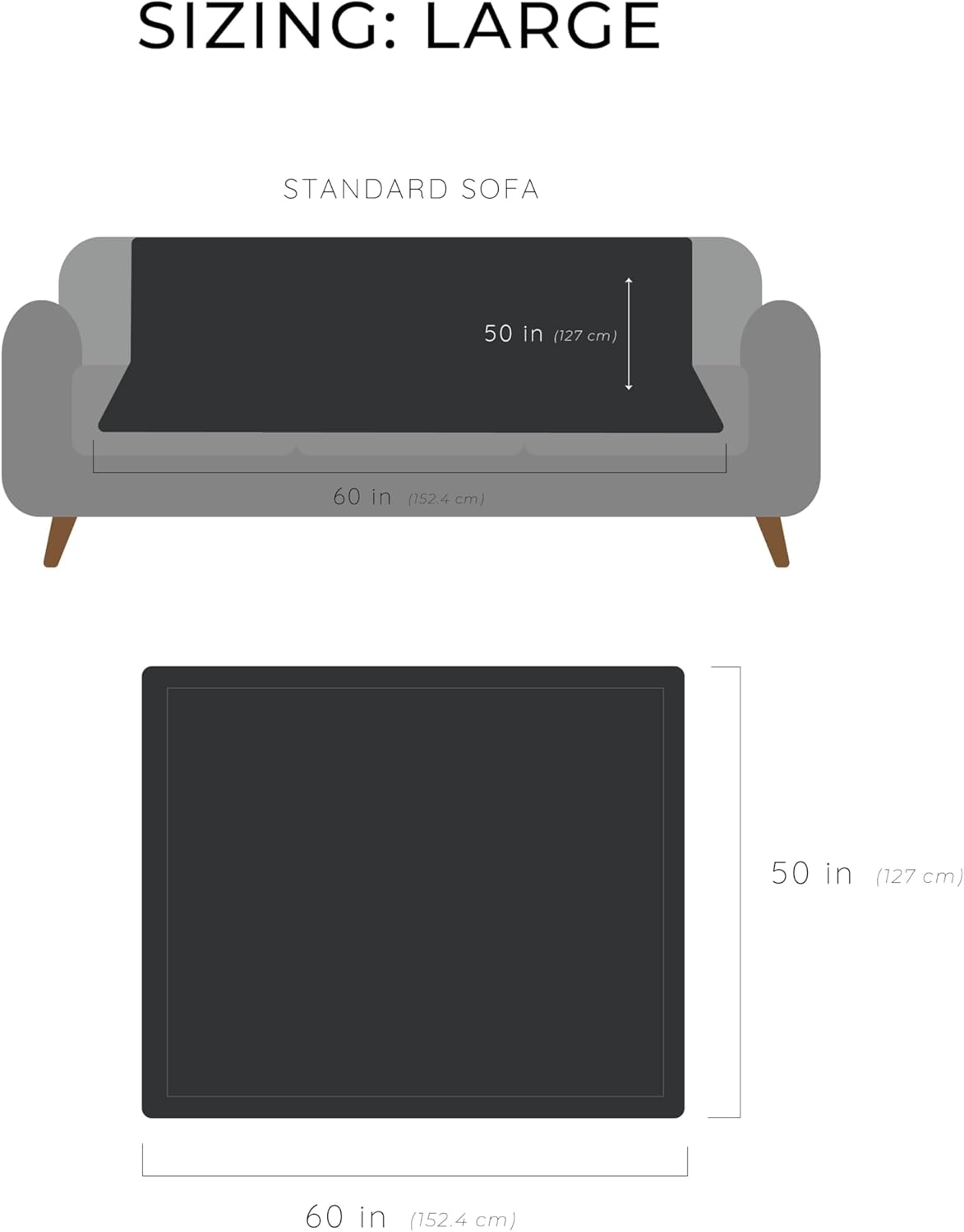 GRACED SOFT LUXURIES Manta de piel sintética color carbón, ultra suave y esponjosa, de 50 x 60 pulgadas, acogedora, gruesa y cálida, perfecta para