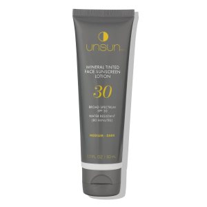 Unsun Protector solar facial con tinte mineral con SPF 30 de amplio espectro, loción resistente al agua, imprimación y corrector de color, 1.7 onzas Unsun Protector solar facial con tinte mineral con SPF 30 de amplio espectro, loción resistente al agua, imprimación y corrector de color, 1.7 onzas