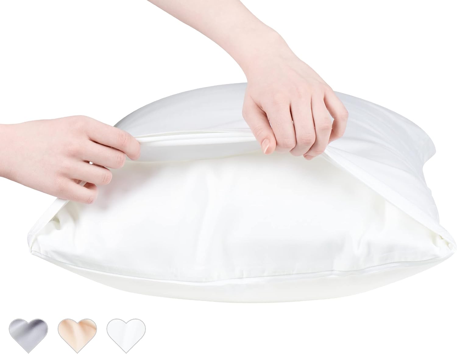 Funda de almohada de cobre antiacné – Funda de almohada de viscosa refrescante, 1 funda de almohada de seda vegana probada por dermatólogos, tamaño