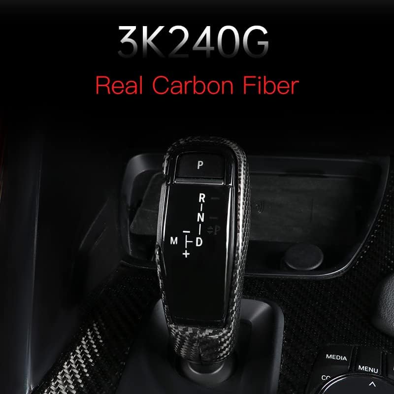 JSWAN – Cubierta de perilla de palanca de cambios de fibra de carbono para GR Supra A90 2019-2023 – Adhesivo para panel de cambio de cabeza de
