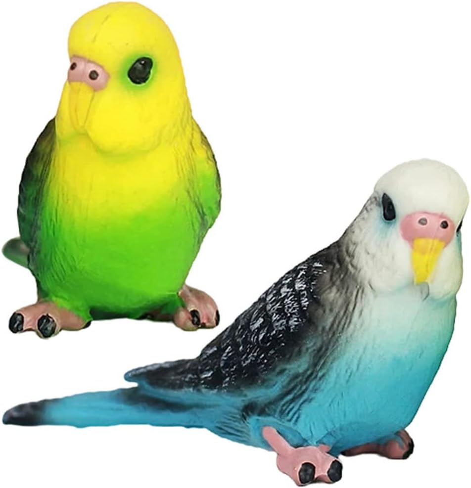 Toyvian 2 piezas de simulación de loro grande de peluche de loro césped ornamento artificial pájaros falsos selva decoraciones de Navidad juguetes