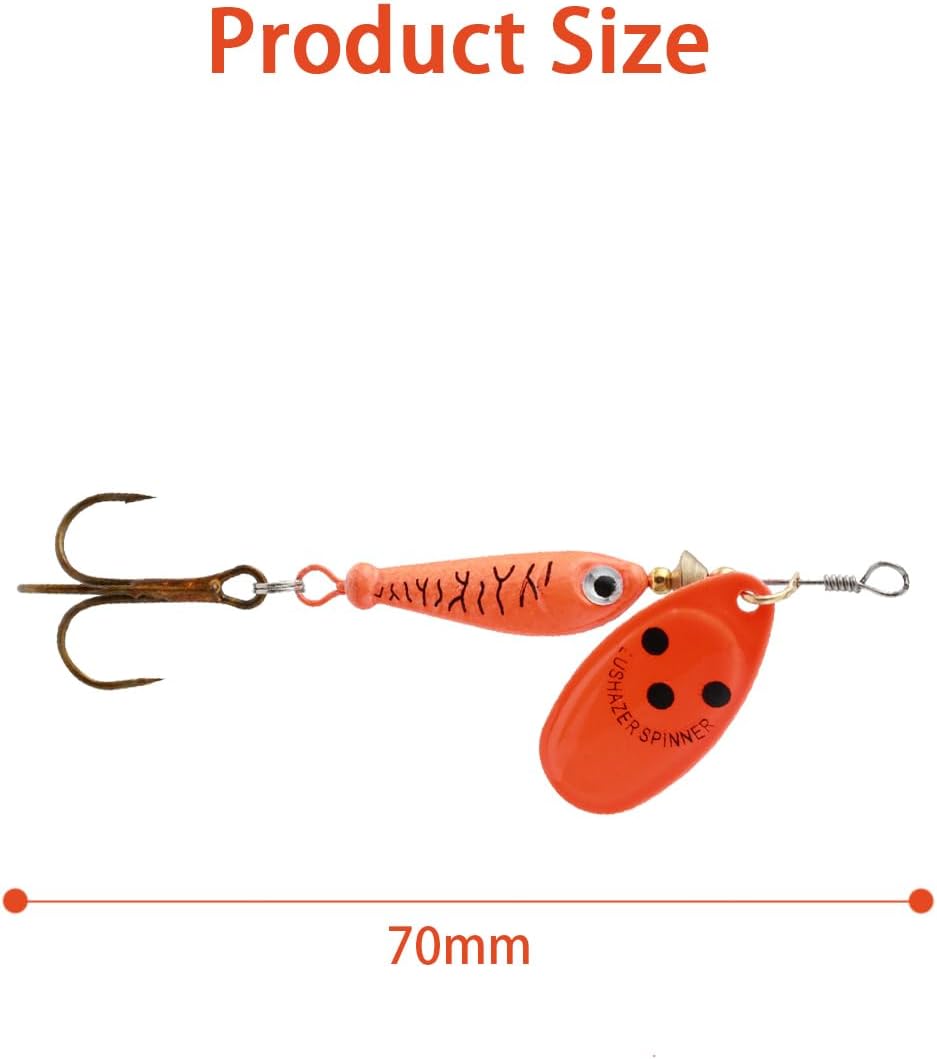 Juego de 4 cebos giratorios de pesca, señuelos de pesca de lubina, cebos giratorios para equipo de pesca de lubina, regalo de gancho de pesca para