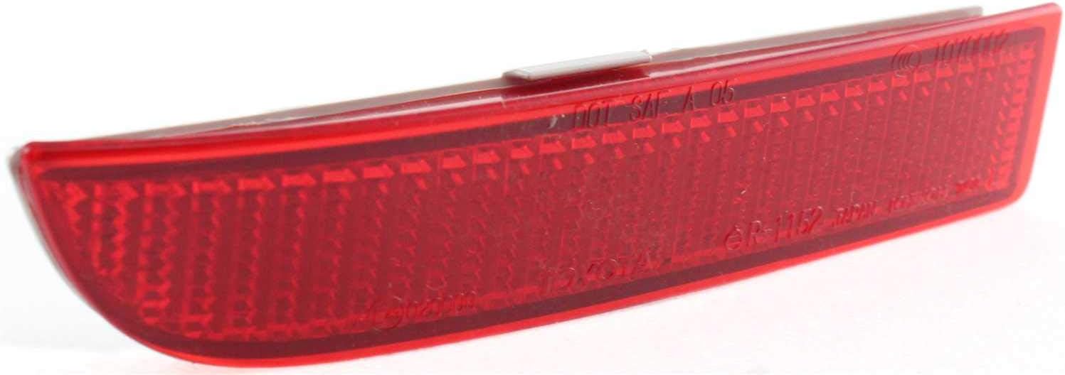 Evan Fischer Reflector de parachoques compatible con Toyota RAV4 2016-2012, se adapta a 2008-2014 Scion xD parte trasera del lado del conductor CAPA