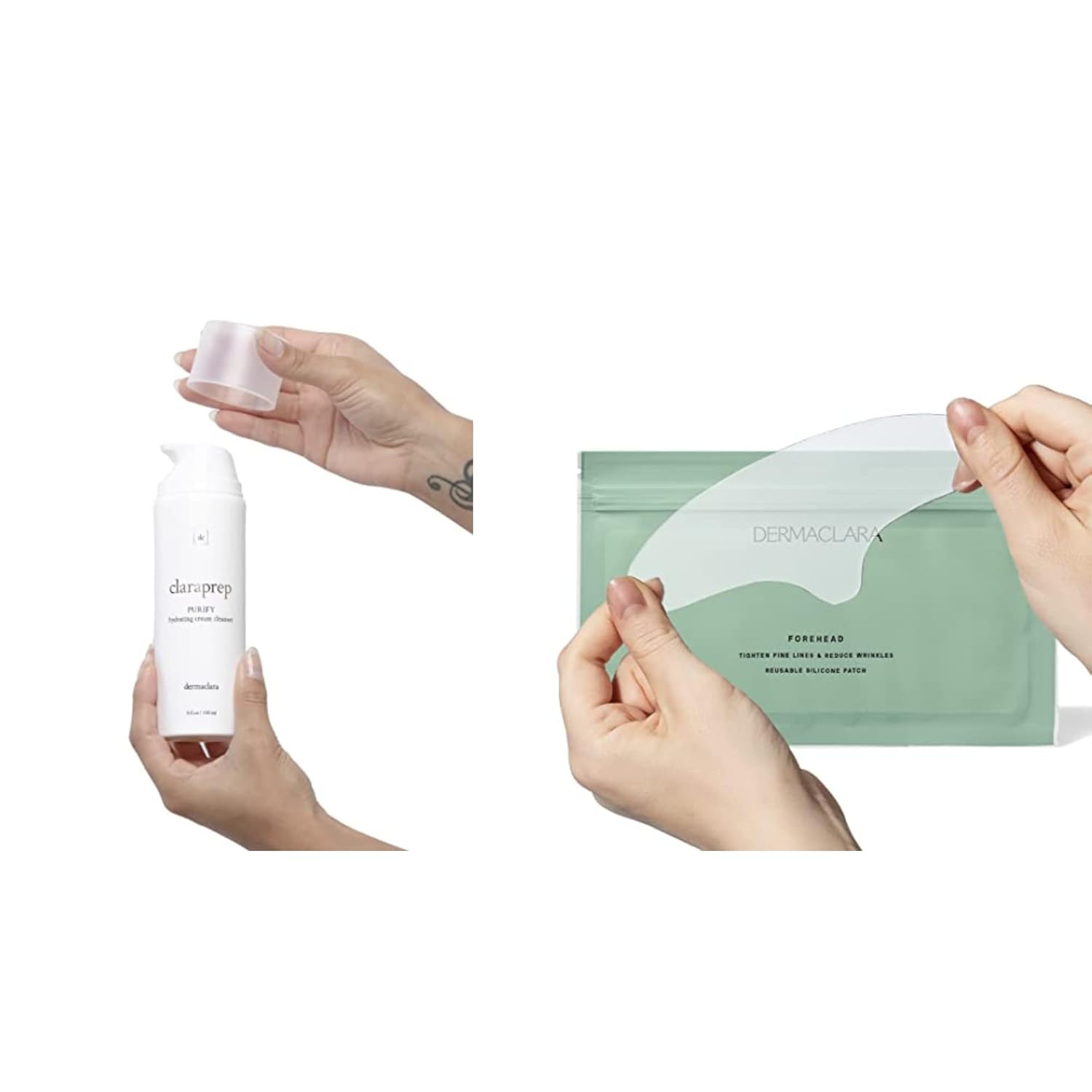 Dermaclara Enrolle la imagen para ampliar los parches faciales de silicona para arrugas y líneas finas – Cuidado de la piel seguro para el embarazo