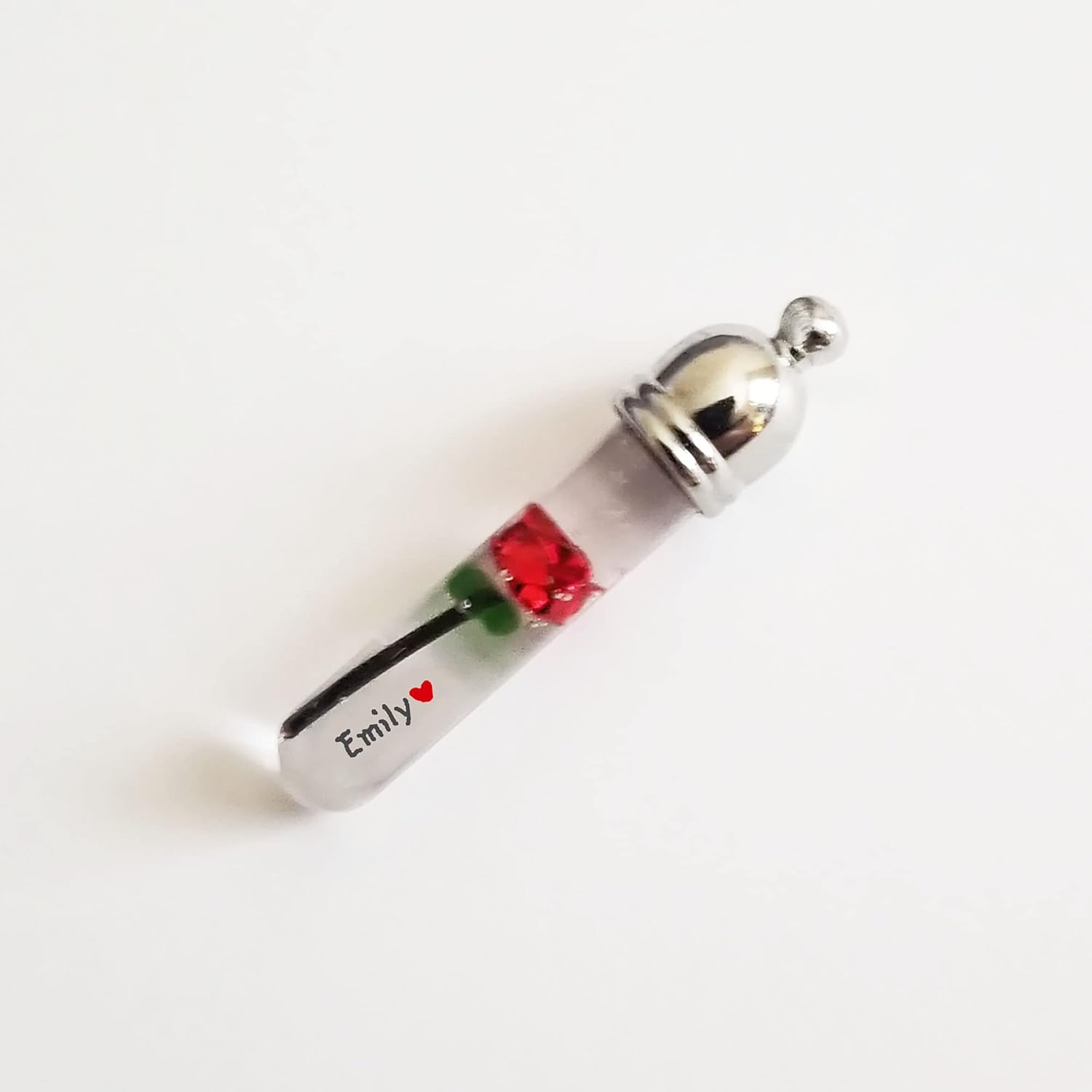 Name on a grain of rice necklace, keychain, your name written on a grain of rice, unique gift for Christmas gift.