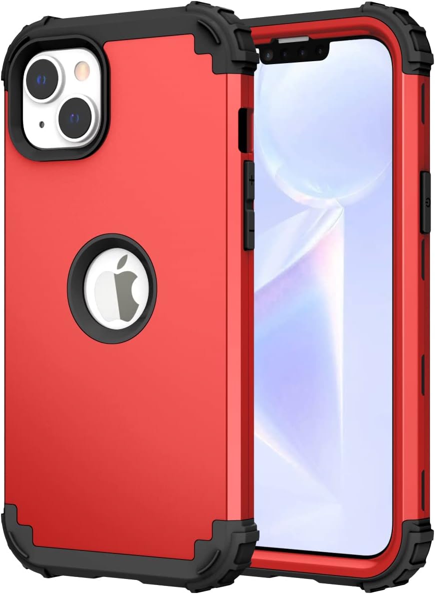 Ankoe Funda para iPhone 14 Plus, resistente, protección contra caídas, policarbonato duro, silicona suave, combo híbrido de protección contra