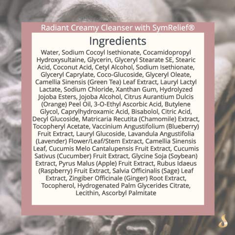 Script Essentials Limpiador cremoso radiante con SymRelief por Suzy Cohen  Lujosa solución curativa hidratante para pieles problemáticas  Perfecto
