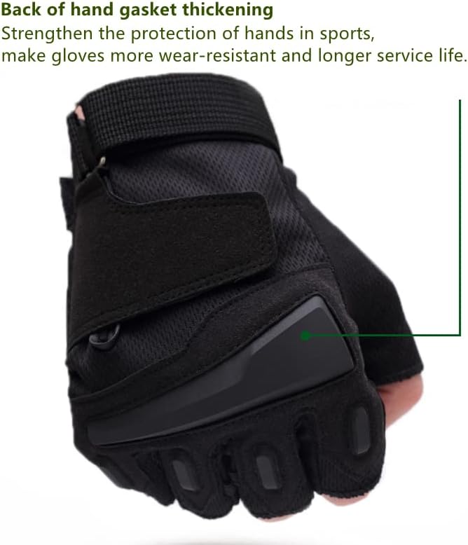 Guantes de entrenamiento transpirables sin dedos para hombre, tácticos, combate, tiro, motocicleta, levantamiento de pesas