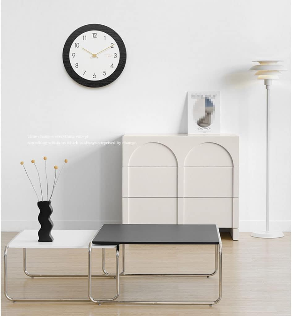 Reloj de pared moderno y minimalista reloj de pared de 15 pulgadas, silencioso, funciona con pilas, redondo, estilo nórdico, reloj de pared de grano