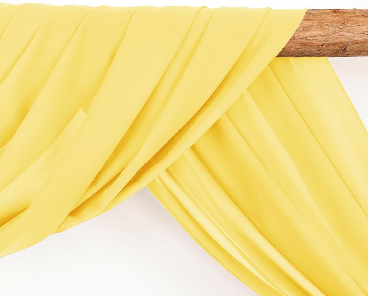 LINXTAR 1 panel de cortina amarilla para arco de boda, 6 yardas de largo y 30 pulgadas de ancho, cortinas de arco de boda para decoración de fiesta