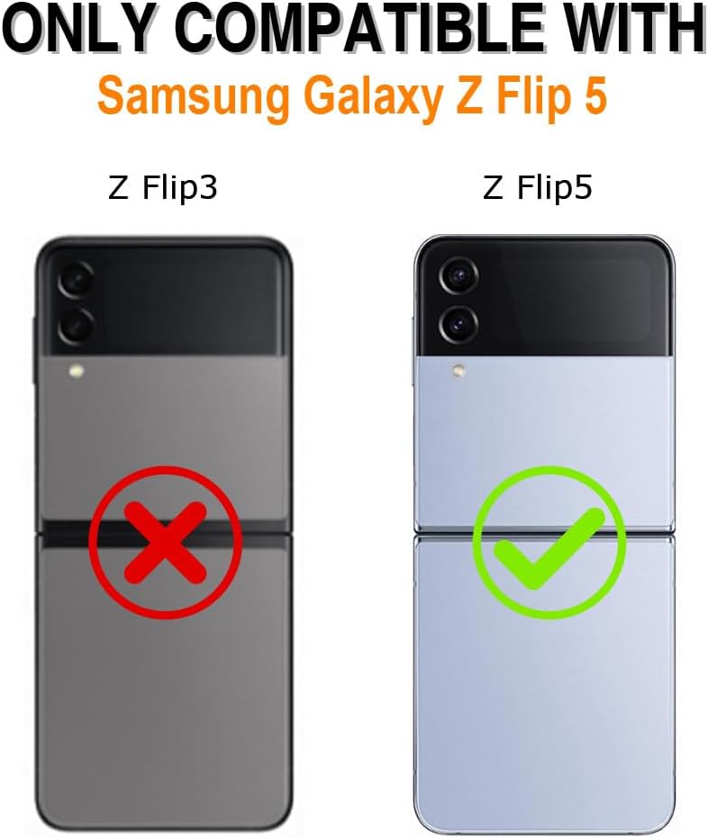 KANGHAR Funda para Samsung Galaxy Z Flip 5, con borde antideslizante, bonito patrón de fresa, delgada, antiarañazos, a prueba de golpes, protección