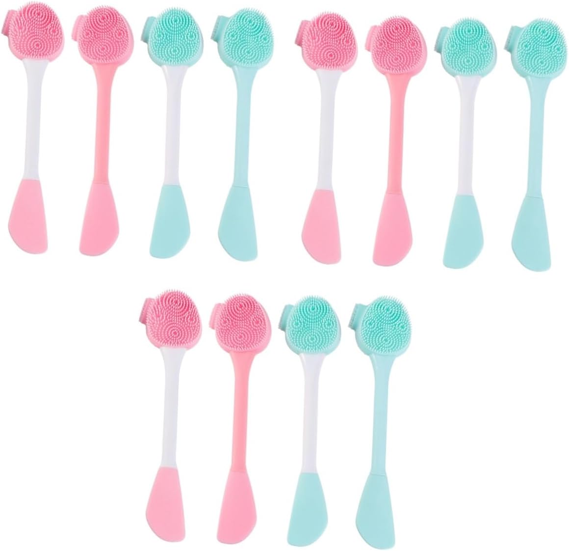 Herramienta facial 12 piezas para el lavado de cepillo facial profundo delicado accesorios masajeadores mujeres limpieza de mano mujer mini