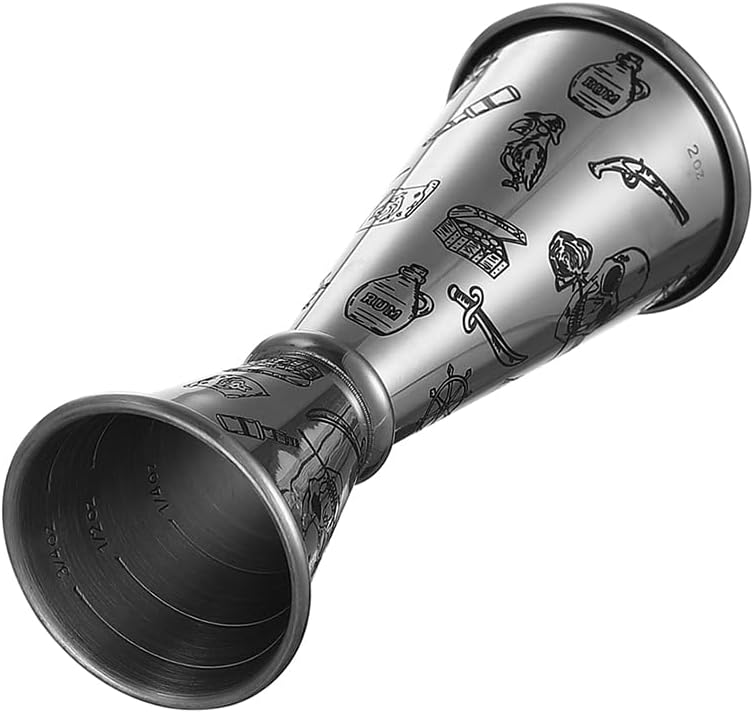 Juego de coctelera  Kit de accesorios de barra de 5 piezas con agitador Boston pesado, colador, jigger, cuchara mezcladora con patrón de rosa de