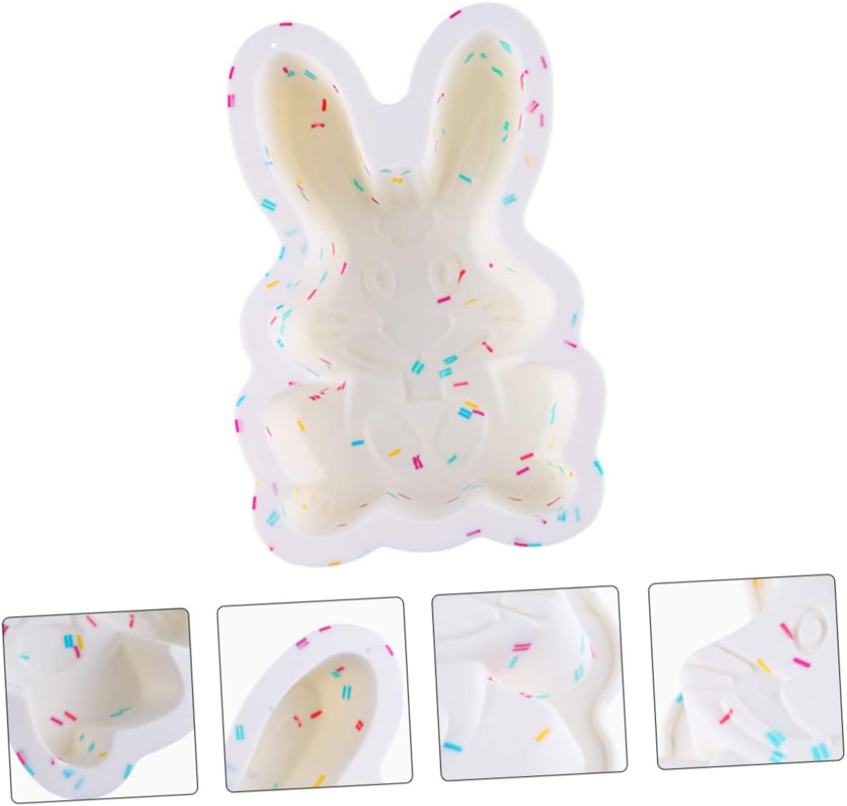 Jalea de Pascua Huevo de Pascua Molde de Silicona Pastel de Huevo de Pascua Pudín de Silicona Conejito Hornear Galletas Mantequilla de Maní Conejito