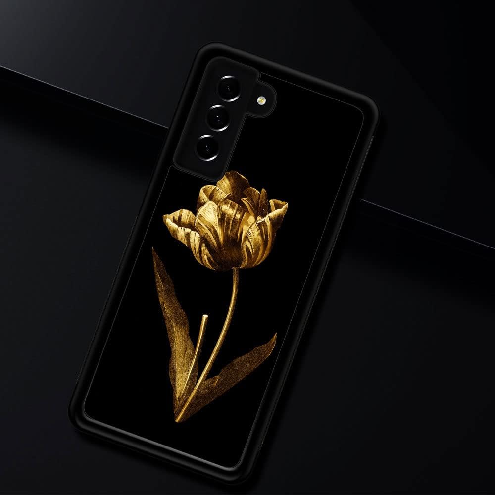 DAIZAG Funda compatible con Samsung Galaxy S23 Plus, Art Golden Rose para hombre y mujer, protección a prueba de golpes, antiarañazos, TPU para