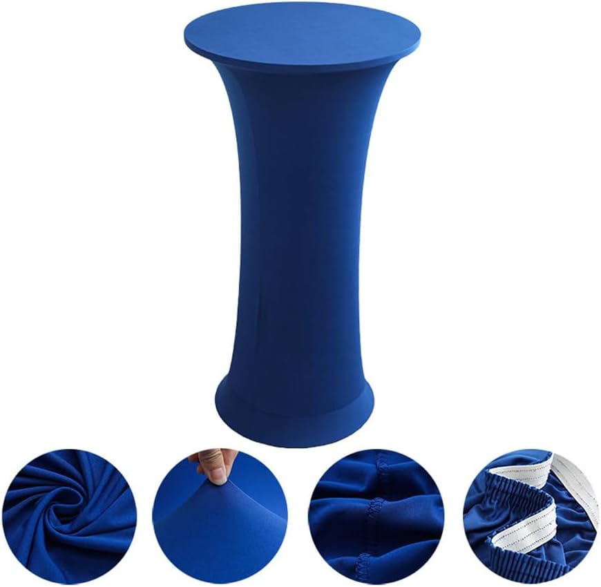 CANDeal Mantel elástico de elastano, mantel de base redonda de cóctel para mesa redonda ajustable para bar, boda, fiesta de cumpleaños, banquete