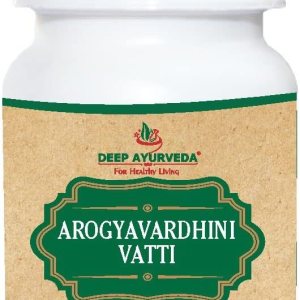 DEEP AYURVEDA Arogyavardhini Vati  Reduce la obesidad, digestivo, beneficioso en la ampliación del hígado y el bazo  Paquete de 40 tabletas DEEP AYURVEDA Arogyavardhini Vati  Reduce la obesidad, digestivo, beneficioso en la ampliación del hígado y el bazo  Paquete de 40 tabletas
