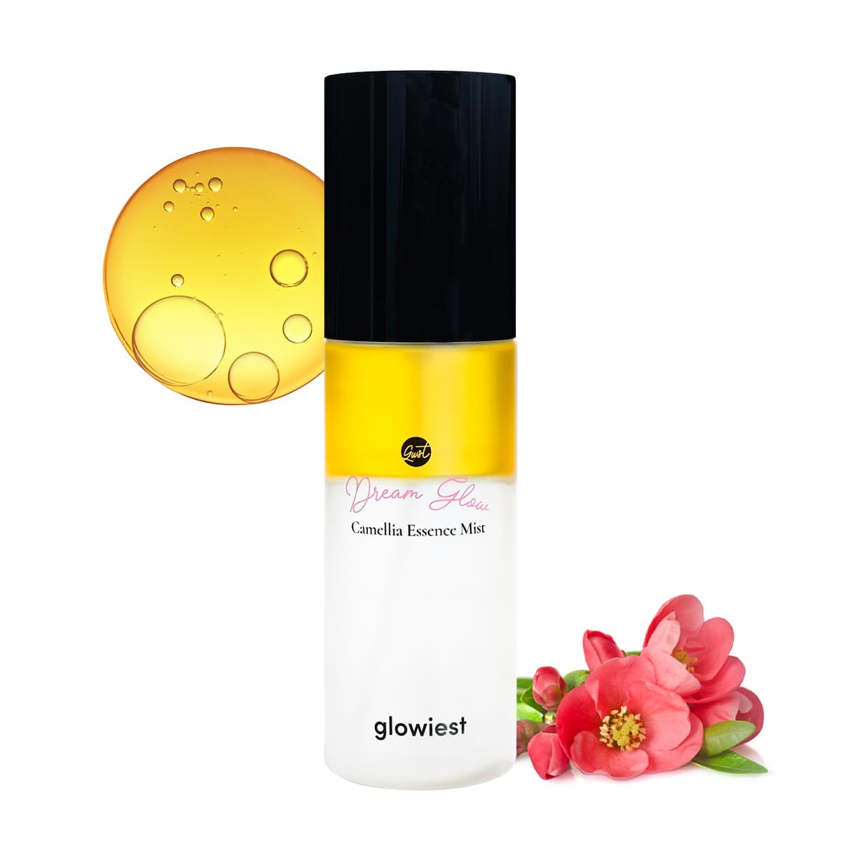 Dream Glow Camellia Essence Mist- Hidratación y calmante de la piel. Refuerzo de resplandor todo en uno Multi Mist+Toner+Suero l 75% Agua de Flor de