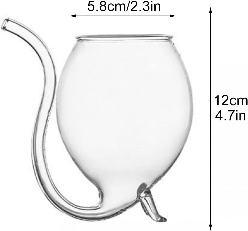 SMLJFO Vampire – Juego de 2 copas de vino de cóctel de 10 onzas con tubo para beber y popote para jugo de champán, hogar, fiesta, club, cristalería,